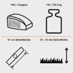 Rasentraktor IXES Rasentraktor Benzin Aufsitzmäher Rasenmäher Aufsitzrasenmäher – Bild 3